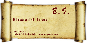 Bindseid Irén névjegykártya